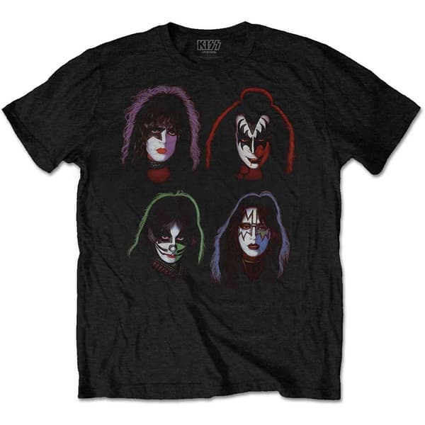 KISS Unisex T-Shirt: Faces (Medium)