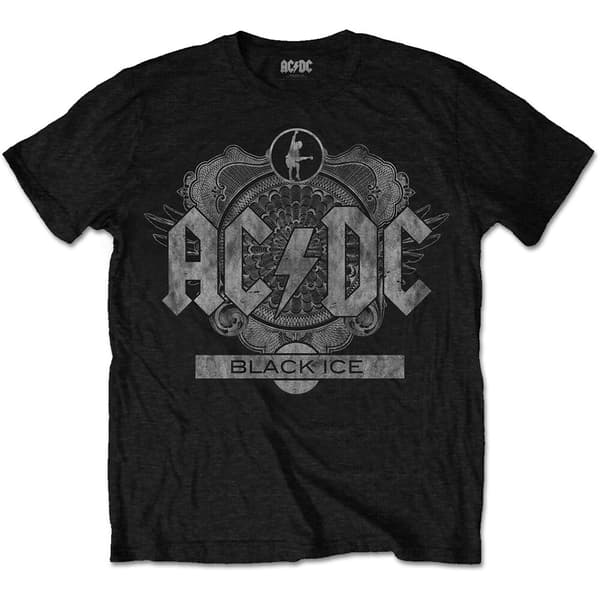 AC/DC Unisex T-Shirt: Black Ice (Small)