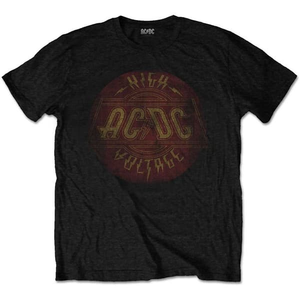 AC/DC Unisex T-Shirt: High Voltage Vintage (Medium)