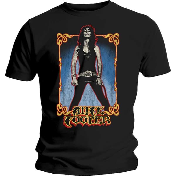 Alice Cooper Unisex T-Shirt: Vintage Whip Washed (Small)