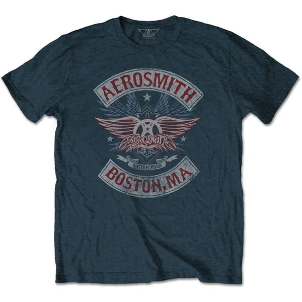 Aerosmith Unisex T-Shirt: Boston Pride (X-Large)