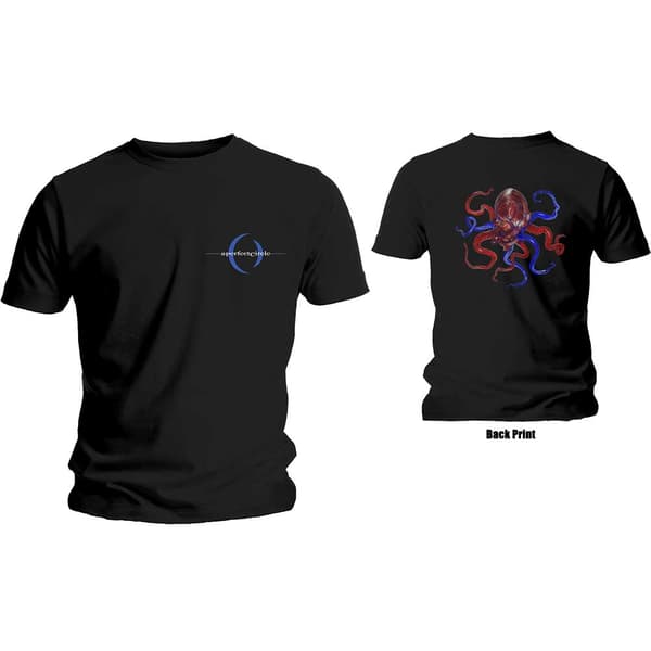 A Perfect Circle Unisex T-Shirt: Octoheart (Back Print) (X-Large)