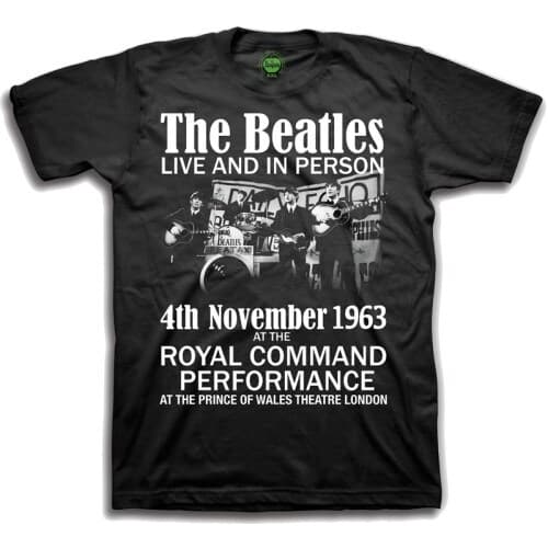The Beatles Unisex T-Shirt: Live & in Person (Small)