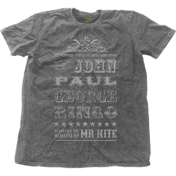 The Beatles Unisex Snow Wash T-Shirt: Mr Kite (Small)