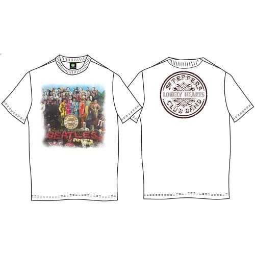 The Beatles Unisex T-Shirt: Sgt Pepper (Back Print) (Large)