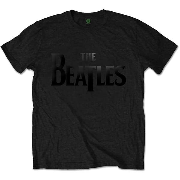 The Beatles Unisex T-Shirt: Drop T Logo (Gloss Print) (Medium)