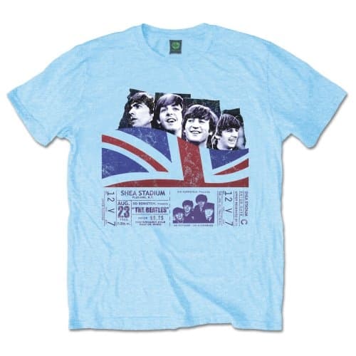The Beatles Unisex T-Shirt: Shea Stadium (Large)
