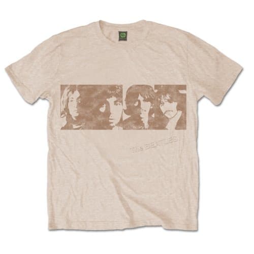 The Beatles Unisex T-Shirt: White Album Faces (Large)