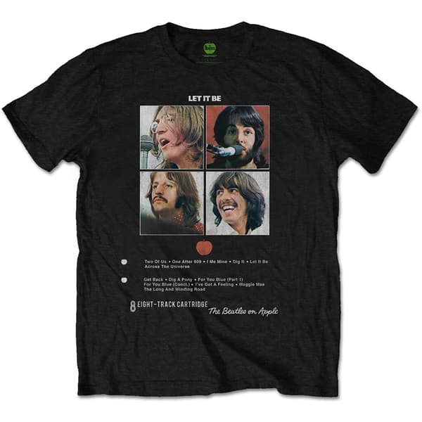 The Beatles Unisex T-Shirt: Let it Be 8 Track (Small)