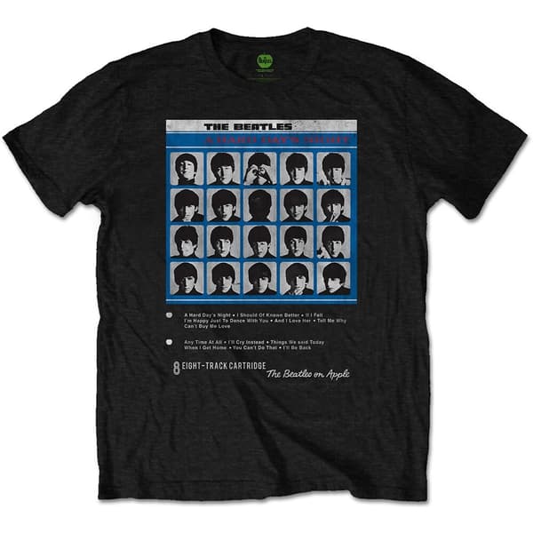 The Beatles Unisex T-Shirt: Hard Days Night 8 Track (Large)