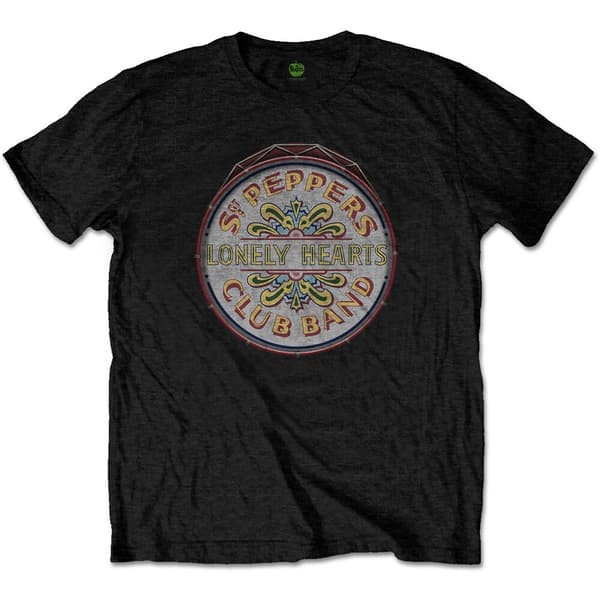 The Beatles Unisex T-Shirt: Original Pepper Drum (Large)