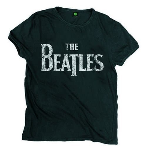 The Beatles Unisex T-Shirt: Drop T Logo Vintage (Large)