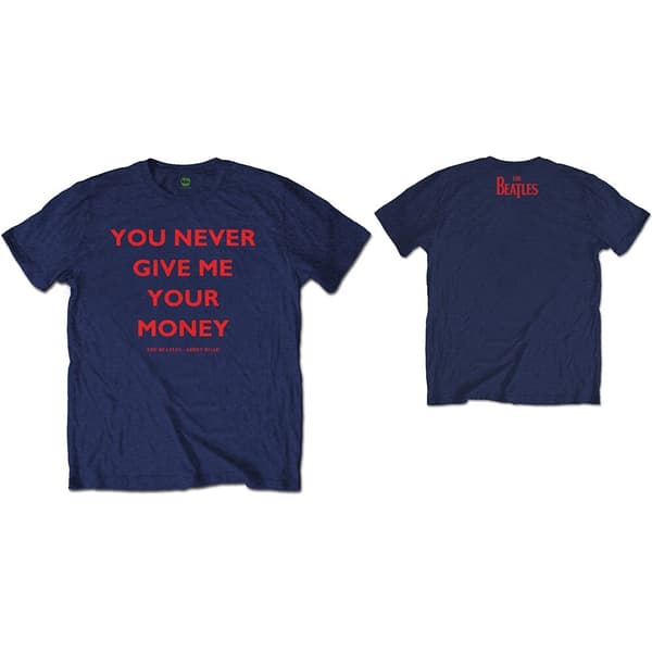 The Beatles Unisex T-Shirt: You Never Give Me Your Money (Back Print) (XX-Large)