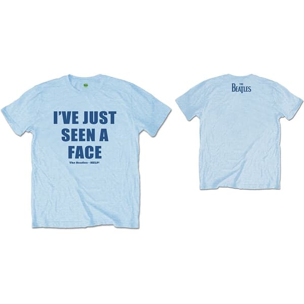 The Beatles Unisex T-Shirt: I've Just Seen A Face (Back Print) (Small)