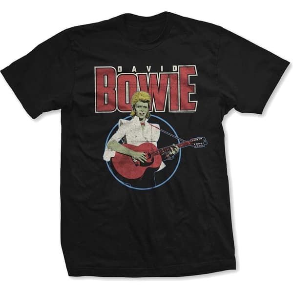 David Bowie Unisex T-Shirt: Acoustic Bootleg (Small)