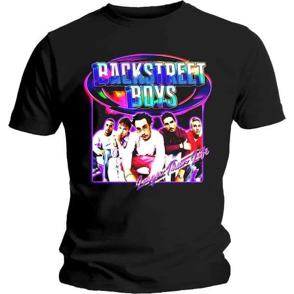 Backstreet Boys Unisex T-Shirt: Larger Than Life (Small)