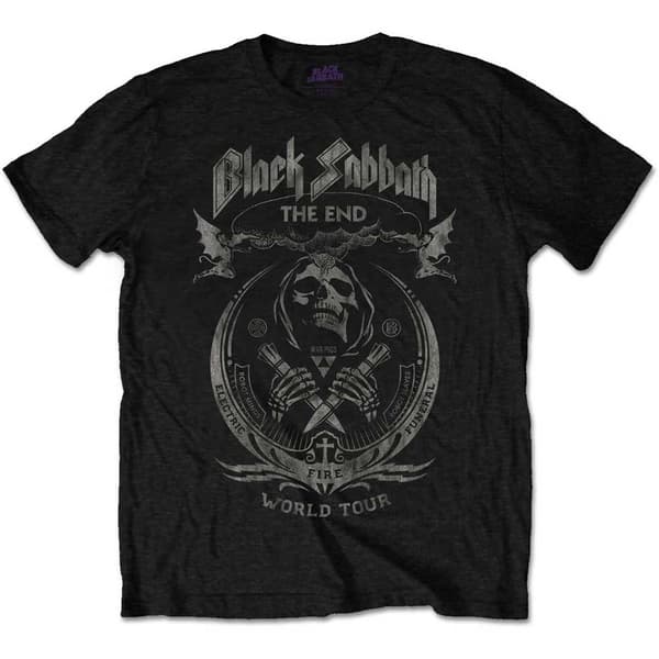 Black Sabbath Unisex T-Shirt: The End Mushroom Cloud (Small)