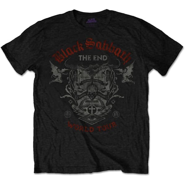 Black Sabbath Unisex T-Shirt: The End Reading Skull (Large)