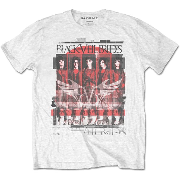 Black Veil Brides Unisex T-Shirt: Group Scatter (Medium)