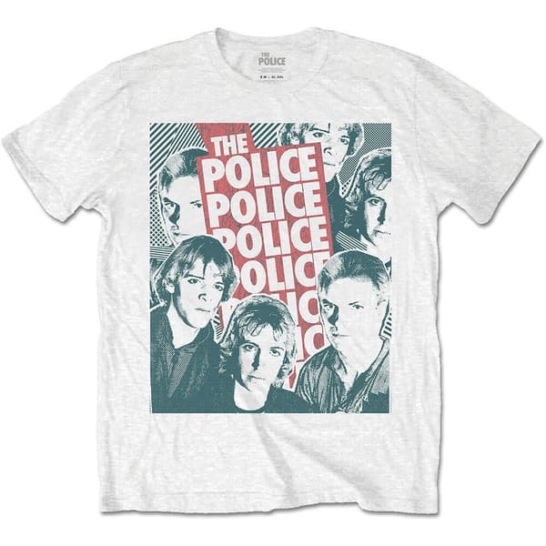 The Police Unisex T-Shirt: Half-tone Faces (XX-Large)