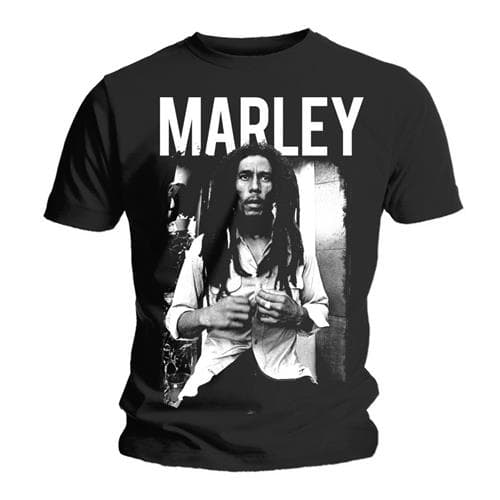 Bob Marley Unisex T-Shirt: Black & White (Medium)