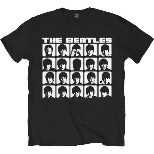 The Beatles Unisex T-Shirt: Hard Days Night Faces Mono (Medium)