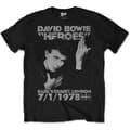 Miniatyrbild 1 av 2: David Bowie Unisex T-Shirt: Heroes Earls Court (Small)