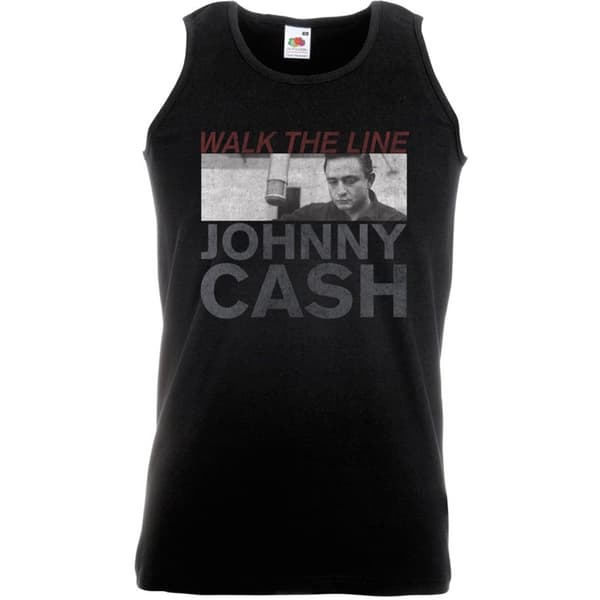 Johnny Cash Unisex Vest T-Shirt: Studio Shot (Large)