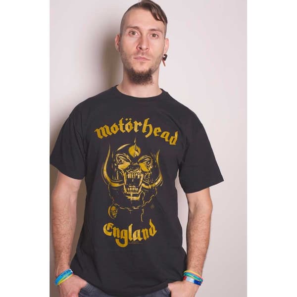 Motorhead Unisex T-Shirt: England Classic Gold (XX-Large)