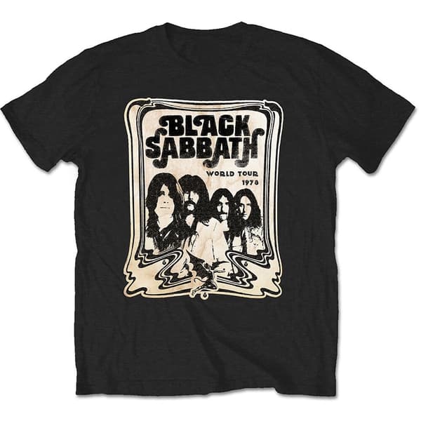 Black Sabbath Unisex T-Shirt: World Tour 1978 (Small)