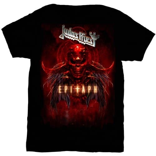 Judas Priest Unisex T-Shirt: Epitaph Red Horns (Large)