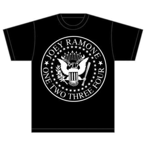Joey Ramone Unisex T-Shirt: 1234 Seal (X-Large)