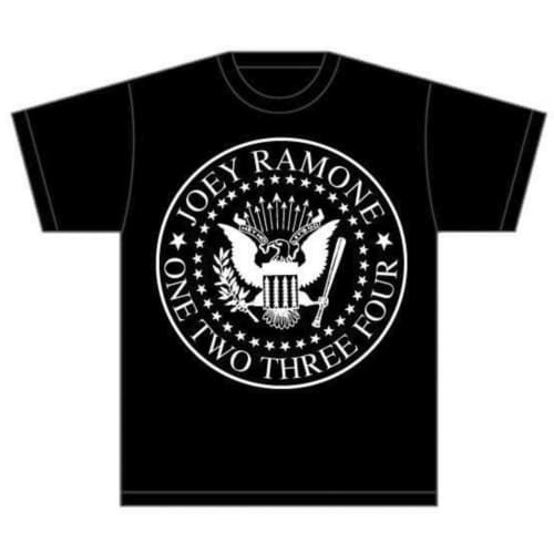 Joey Ramone Unisex T-Shirt: 1234 Seal (X-Large)