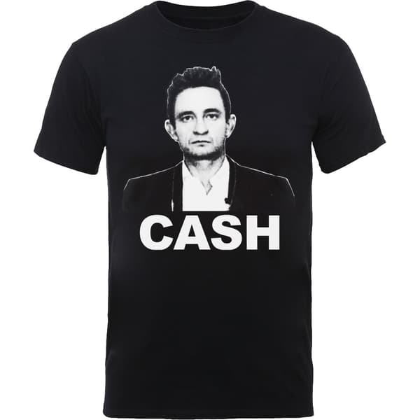 Johnny Cash Unisex T-Shirt: Straight Stare (Small)