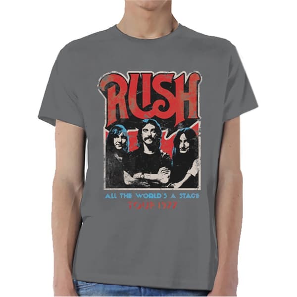 Rush Unisex Tee: World a Stage Tour 1977 (Small)