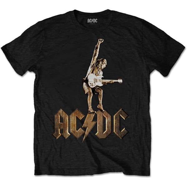 AC/DC Unisex T-Shirt: Angus Statue (Small)