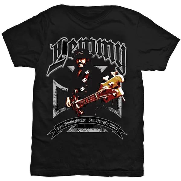 Lemmy Unisex Tee: Iron Cross 49% (Medium)