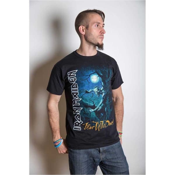 Iron Maiden Unisex T-Shirt: Fear of the Dark Tree Sprite (Large)