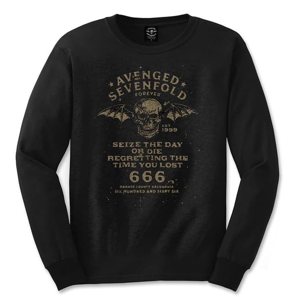 Avenged Sevenfold Unisex Long Sleeved T-Shirt: Seize the Day (X-Large)