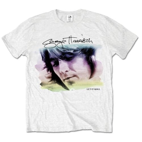 George Harrison Unisex T-Shirt: Water Colour Portrait (Large)
