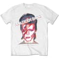 Miniatyrbillede 2 af 2: David Bowie Unisex T-Shirt: Aladdin Sane (Small)