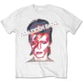 Miniatyrbillede 1 af 2: David Bowie Unisex T-Shirt: Aladdin Sane (Small)