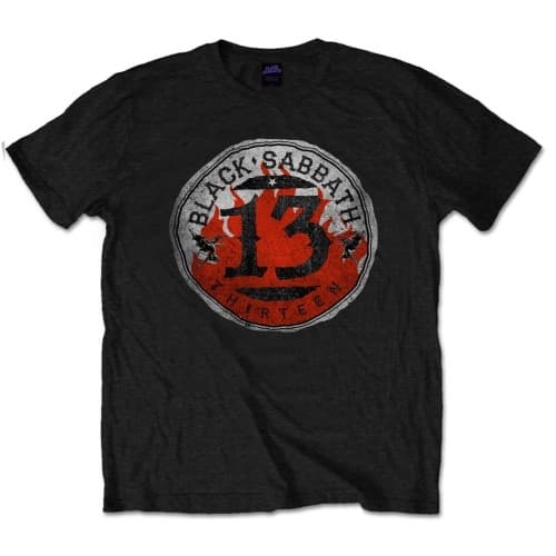 Black Sabbath Unisex T-Shirt: 13 Flame Circle (Medium)