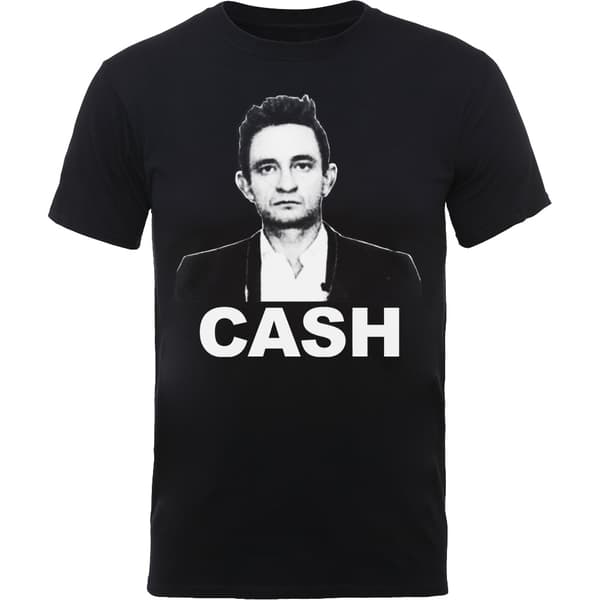 Johnny Cash Unisex T-Shirt: Straight Stare (Large)