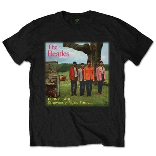 The Beatles Unisex T-Shirt: Strawberry Fields Forever (Large)