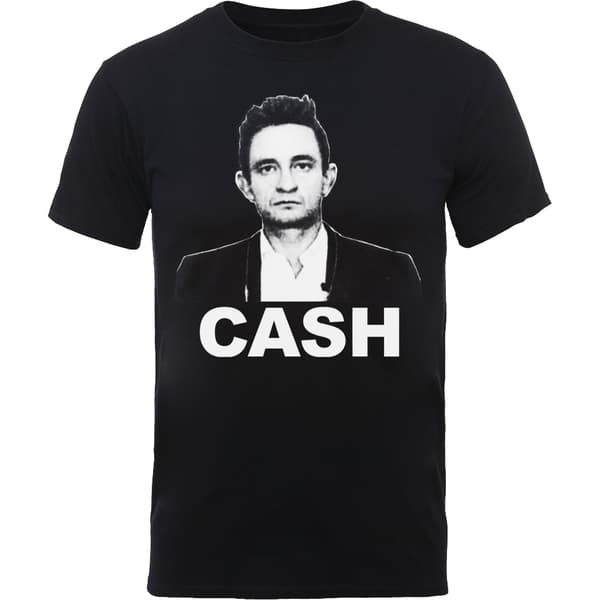 Johnny Cash Unisex T-Shirt: Straight Stare (Medium)