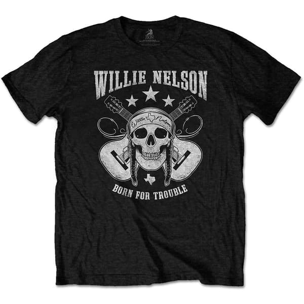 Willie Nelson Unisex T-Shirt: Skull (Large)