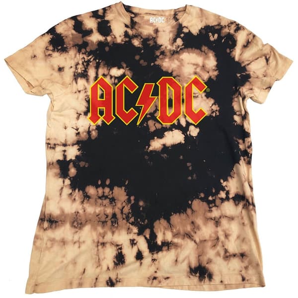 AC/DC Unisex T-Shirt: Logo (Dip-Dye) (Small)