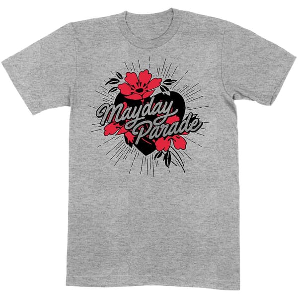 Mayday Parade Unisex T-Shirt: Heart and Flowers (XX-Large)