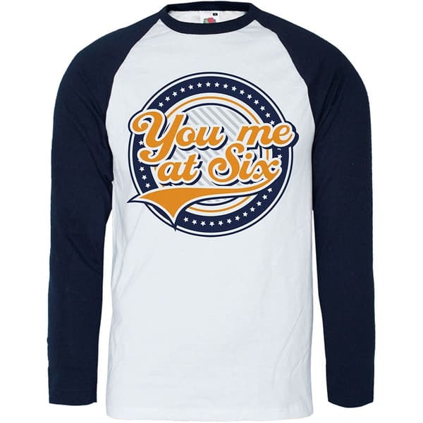 You Me At Six Unisex Raglan T-Shirt: Crest (XX-Large)